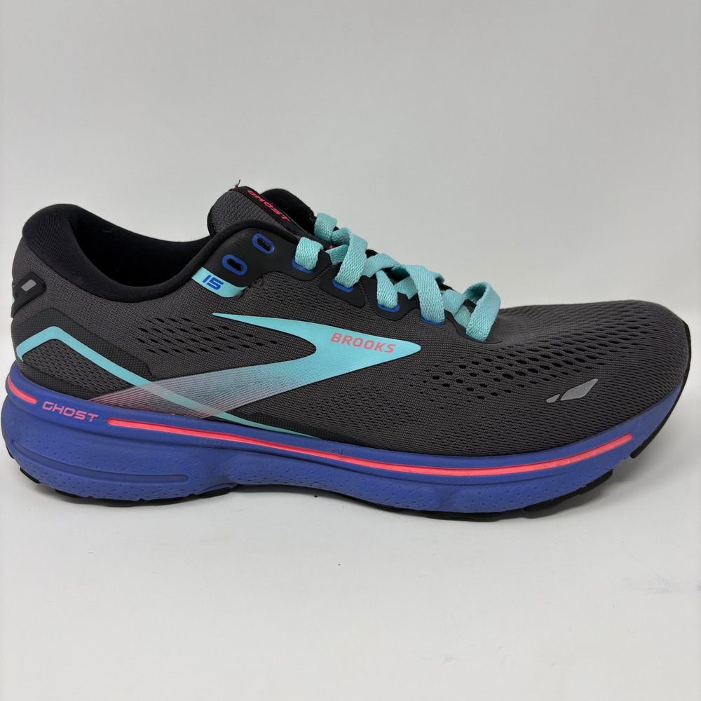 Brooks Ghost 15 Womens Size 9 Blue Purple Black Running Shoes (1203801B079)